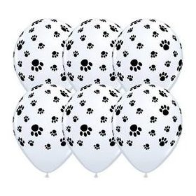 Mintás latex lufi 11" 28cm mancs, tappancs, 6db, 61888