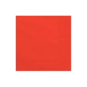 Szalvéta 33x33cm egyszínű 20db Piros