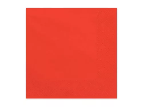 Szalvéta 33x33cm egyszínű 20db Piros