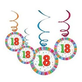 Függő dekoráció, 6db, Radiant, 18-as számmal, 20222