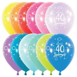 Szám, Számos lufi 11" 28cm 6db 40-as lufi Boldog 40. szülinapot!