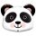 Óriás fólia lufi 31"  79cm panda, 87946, héliummal töltve