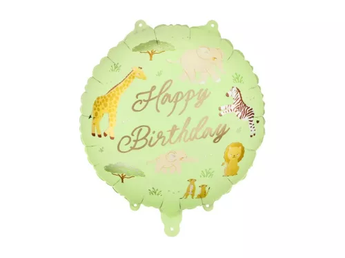 Lufi 18" 45cm Dzsungel, Happy Birthday