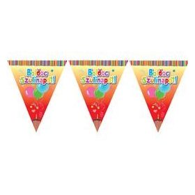 Boldog szülinapot! zászlófüzér 6m, 30588