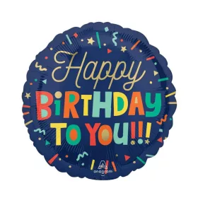 Szülinapi lufi 18" 45cm Happy Birthday