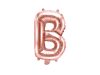 Betű lufi 14" 35cm rosegold fólia betű, B betű, levegővel tölthető