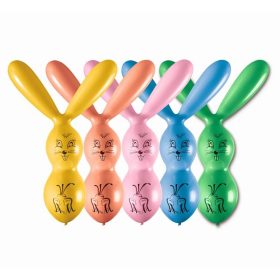 GEMAR nyuszi fej forma latex lufik, 50db