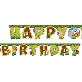 Betűfüzér 2,1m, Happy Birthday, Safari