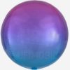Fólia gömb lufi 16" 40cm Orbz, Ombre, lila-kék, kód:5, héliummal töltve