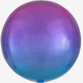Gömb lufi 16" 40cm Orbz, Ombre, lila-kék, kód:5
