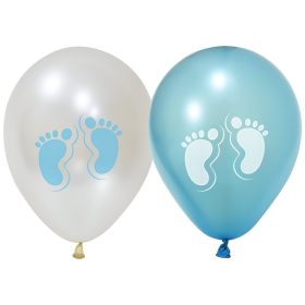 BALONEVI lufi, 12" 30cm, 8db/cs, Baby Feet, Boy