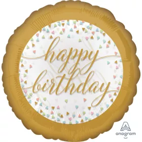 Szülinapi lufi 18" 45cm Happy Birthday