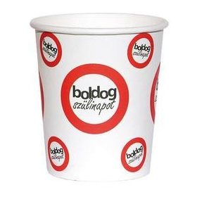   Papírpohár sebességkorlátozó Boldog szülinapot!, 250ml 6db, 20734