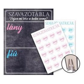 Babaváró bulira szavazótábla 20db matricával