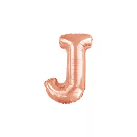 Betű lufi 34" 86cm óriás Rosegold betű, J betű, 