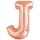 Betű lufi 34" 86cm óriás Rosegold fólia betű, J betű, 