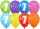 BALONEVI lufi, 12" 30cm, 50db/cs, 7-es számmal