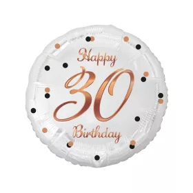   Szám, Számos lufi 18" 45cm - 30-as lufi, Happy Birthday 30