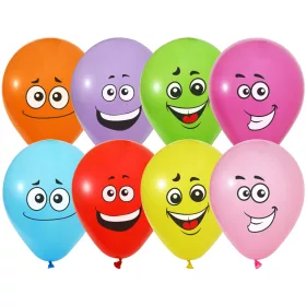 BALONEVI lufi, 12" 30cm, 9db/cs, Arcok, Face