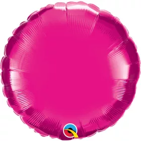 Egyszínű kerek lufi 18" 45cm, Magenta, 