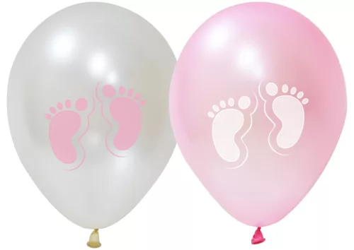 BALONEVI lufi, 12" 30cm, 8db/cs, Baby Feet, Girl