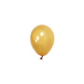 BALONEVI Latex lufi, 5", 13cm, 100db/cs, Metál Arany