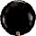 Egyszínű kerek fólia lufi 18" 45cm Onyx Black, fekete, 