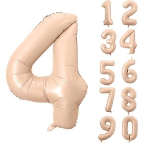  Számos lufi 34" 86cm óriás karamell szám, számjegy 4-es