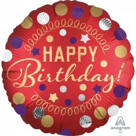 Szülinapi lufi 18" 45cm Happy Birthday