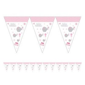 Zászlófüzér babaszületésre, kislány, 5m,  29492