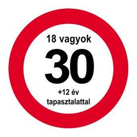   Tábla sebességkorlátozó számmal 40cm 30-as számmal, 21809