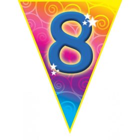 Zászlófüzér 8-as számmal, 5m,