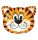 Óriás fólia lufi 30"  76cm tigris, 16189, héliummal töltve
