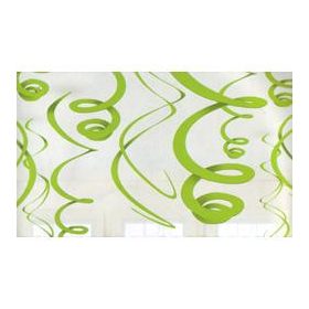 Spirális függő dekoráció zöld 55cm 12db a6705553