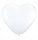 Latex lufi 11" 28cm fehér szív 