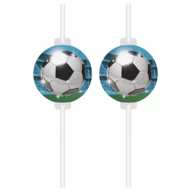 Szívószál papír, foci, football, 4db