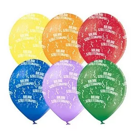  Szülinapi lufi 11" 28cm 6db Boldog születésnapot!, special színek,