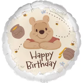 Lufi 17" 43cm Micimackó, Happy Birthday