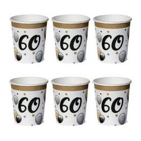 Papírpohár 60-as számmal, 250ml 6db, Elegáns, 23414