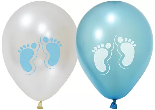 BALONEVI lufi, 12" 30cm, 50db/cs, Baby Feet, Boy