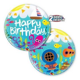 Szülinapi Bubbles lufi 22" 56cm Happy Birthday