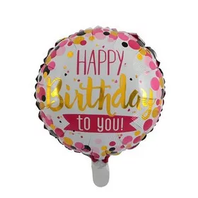 Szülinapi lufi 18" 45cm Happy Birthday