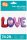 Fólia lufi - LOVE  felirat, csak levegővel tölthető, 74x29cm