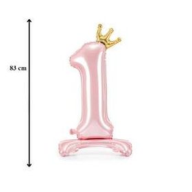   Talpas számos lufi 33" (84cm) fólia szám, számjegy, 1 csak levegővel tölthető, Rózsaszín