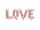Fólia lufi 30" 75cm LOVE felirat - csak levegővel tölthető - Rosegold, Rose gold