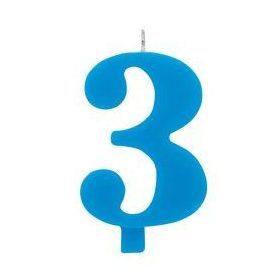 Számgyertya, csillagszórós, kék, 3-as, 50923