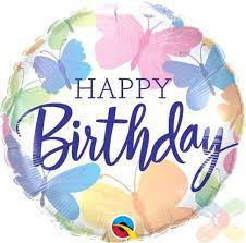 Szülinapi fólia lufi 18" 45cm Happy Birthday