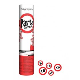   Konfetti ágyú, 20cm-es, 18-as számmal, sebességkorlátozó