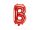 Betű lufi 14" 35cm piros fólia betű, B betű, levegővel tölthető