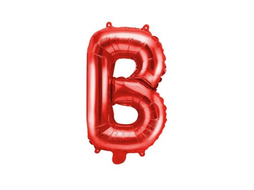 Betű lufi 14" 35cm piros fólia betű, B betű, levegővel tölthető